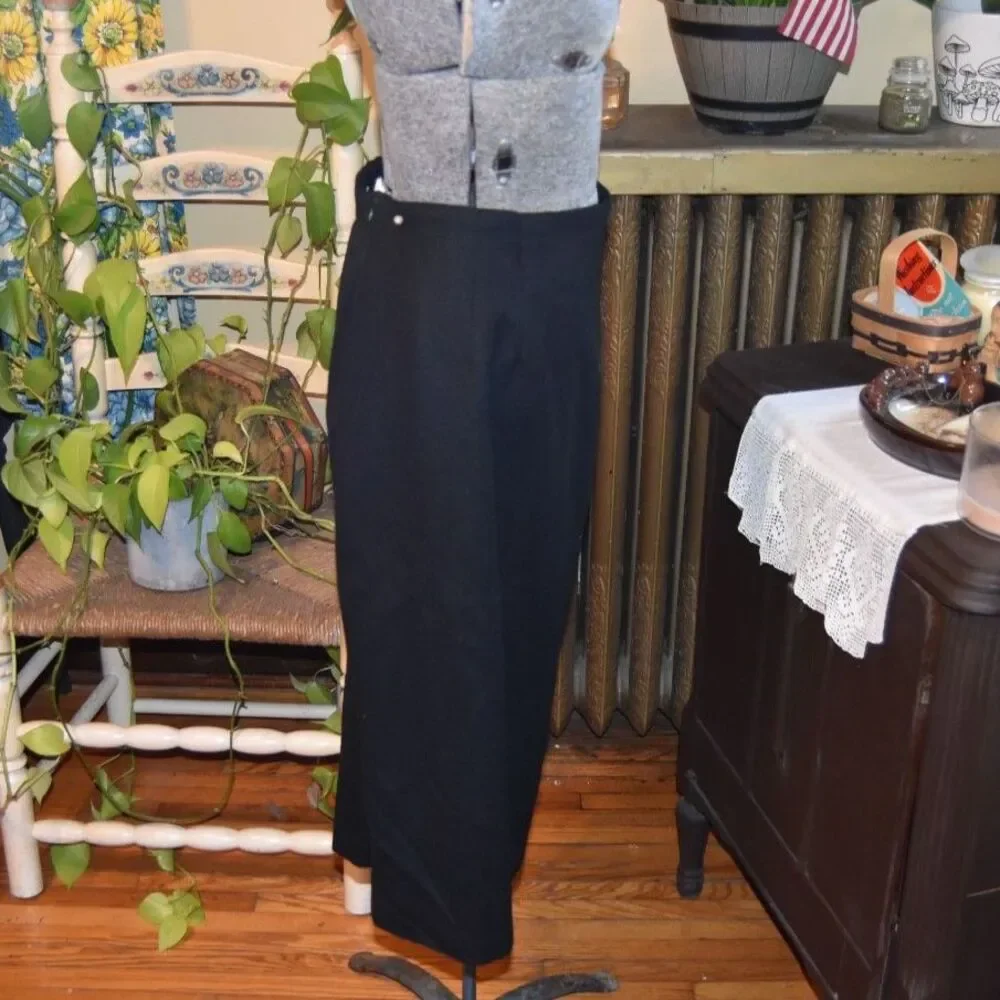 NWT Vintage 1970s Lady Hazan Wool Pencil Skirt Lined Black Size 1X-2X